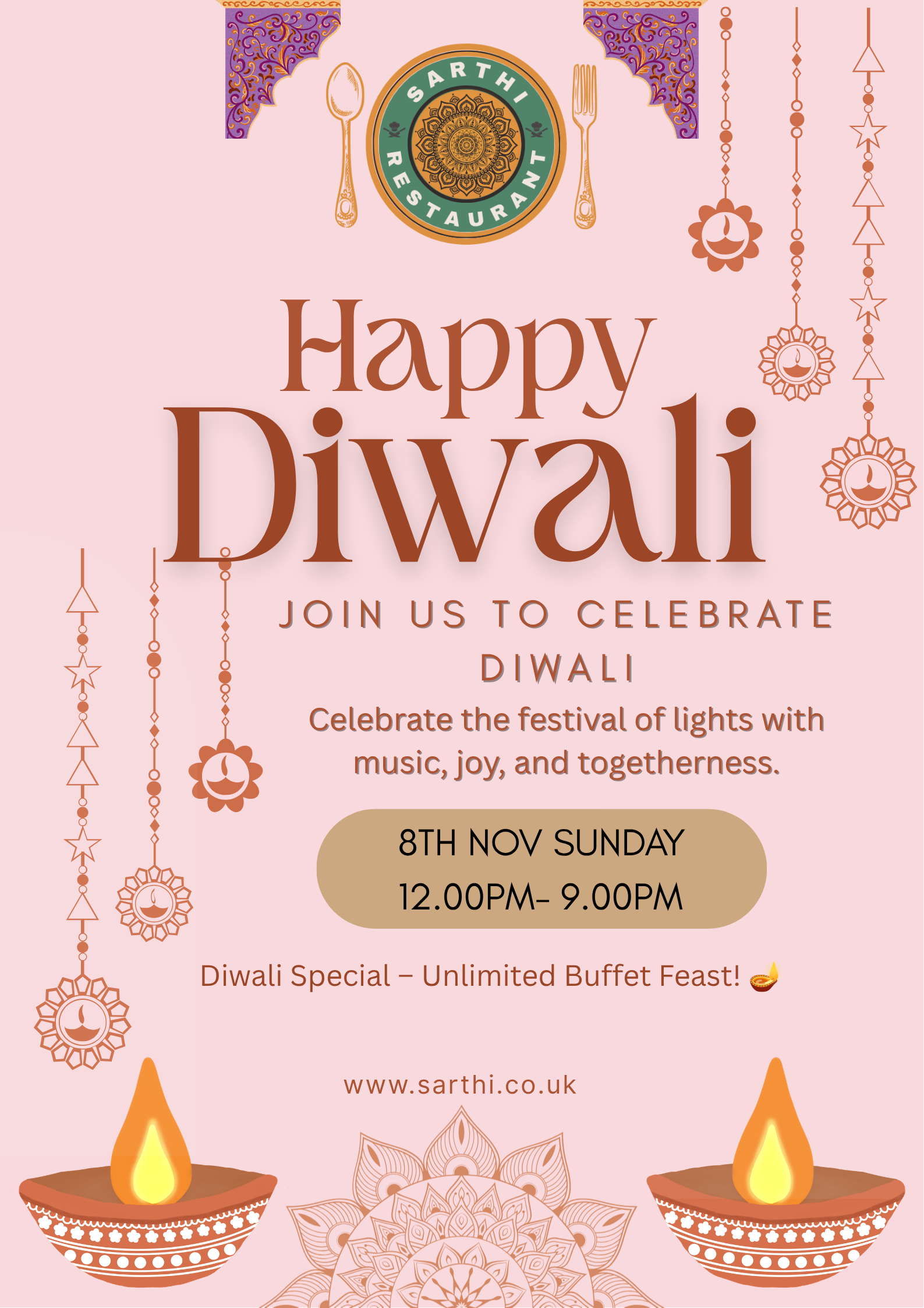 Celebrate Diwali with Our Special Unlimited Buffet at Sarthi, Bath 🪔✨